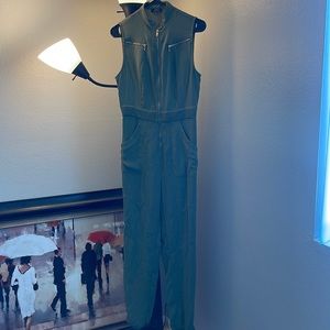 Olive sleeveless jumpsuit